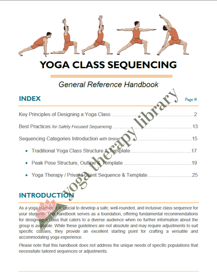 Printable Yoga Sequencing Planner, Instant Download PDF